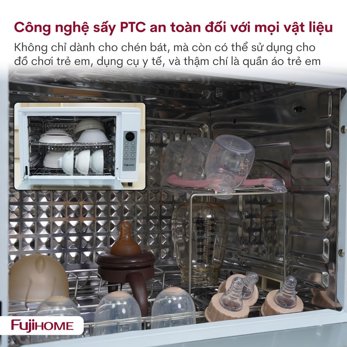 Tủ Sấy Tiệt Trùng Đa Năng Fujihome DD48 4