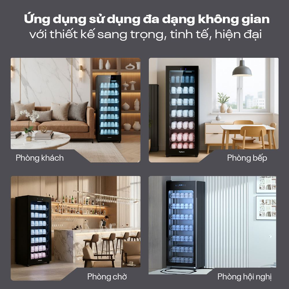 Tủ Sấy Chén Bát Tiệt Trùng Dung Tích Lớn Fujihome DD220 3