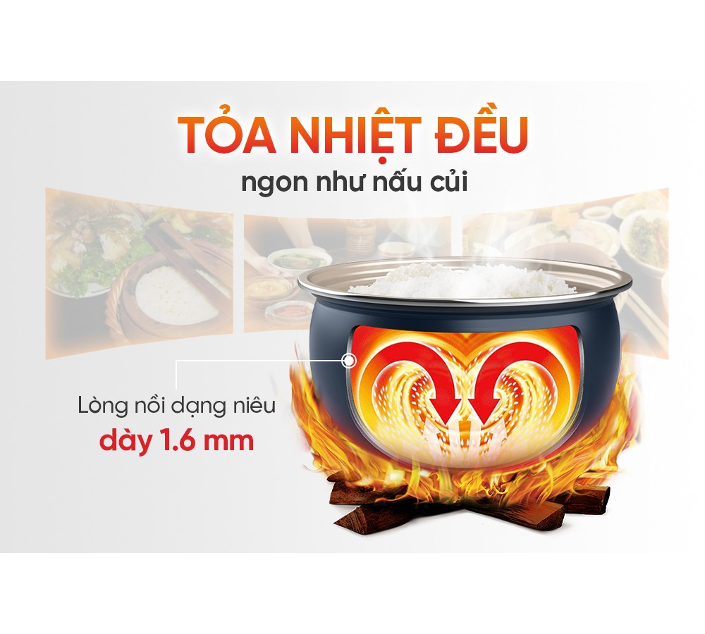 Nồi Cơm Điện Tử Sunhouse SHD8912 1.8 Lít 6