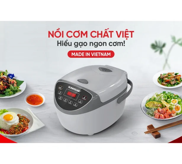 Nồi Cơm Điện Tử Sunhouse SHD8912 1.8 Lít