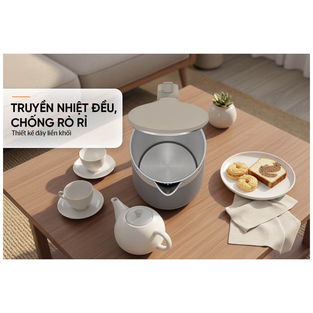Ấm Siêu Tốc Inox 3 Lớp 1.8 Lít Sunhouse SHD1376 8