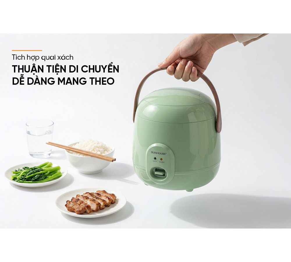 Nồi Cơm Điện 0.4 Lít Sunhouse SHD8206G 10