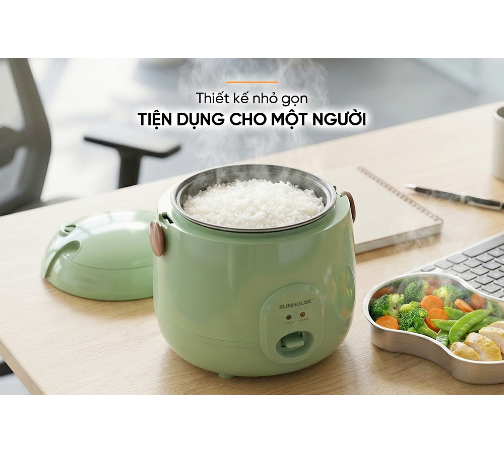 Nồi Cơm Điện 0.4 Lít Sunhouse SHD8206G 8