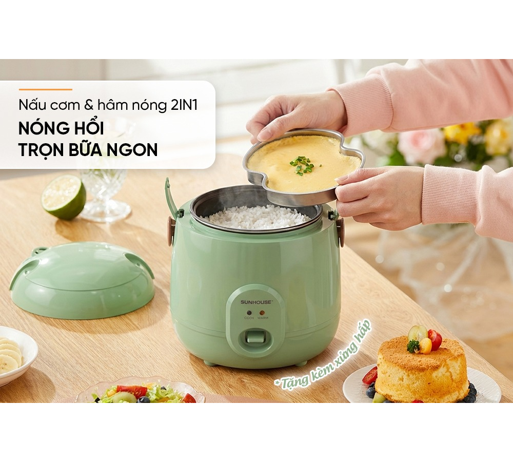 Nồi Cơm Điện 0.4 Lít Sunhouse SHD8206G 9
