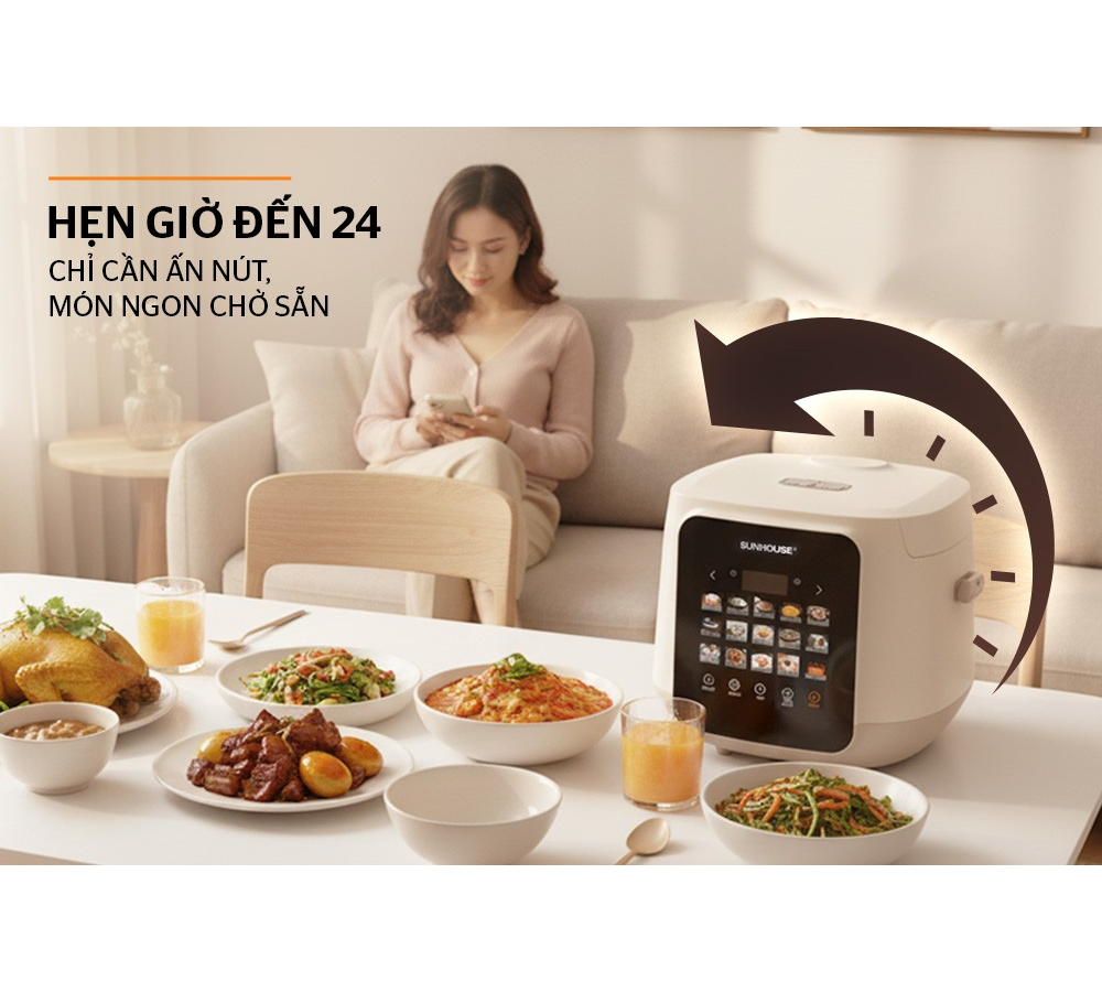 Nồi Cơm Điện Tử 1.8 Lít Sunhouse SHD8925 11