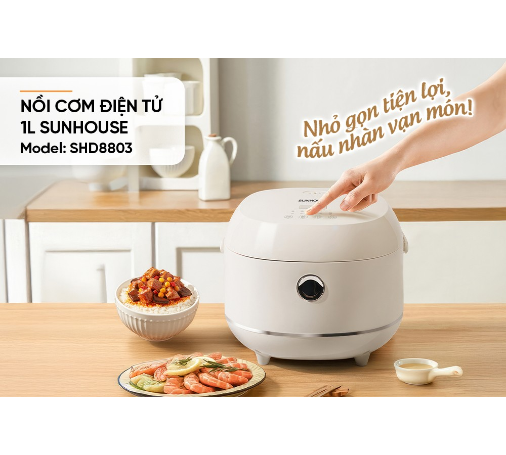 Nồi Cơm Điện Tử 1 Lít Sunhouse SHD8803 7