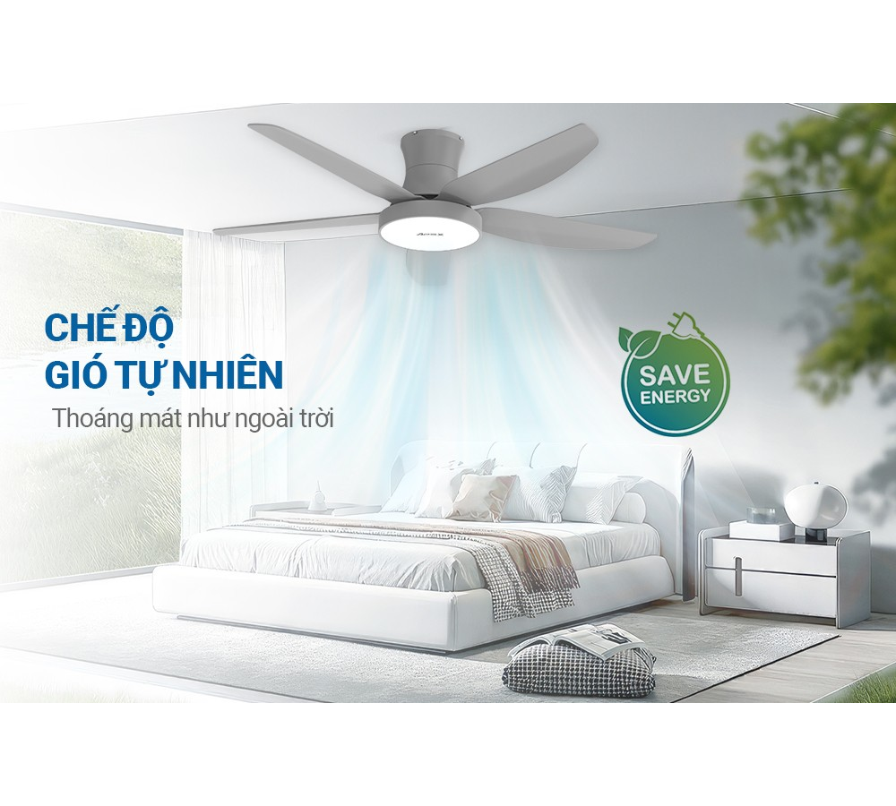 Quạt Trần 5 Cánh Có Đèn Sunhouse Apex APF7685G 8