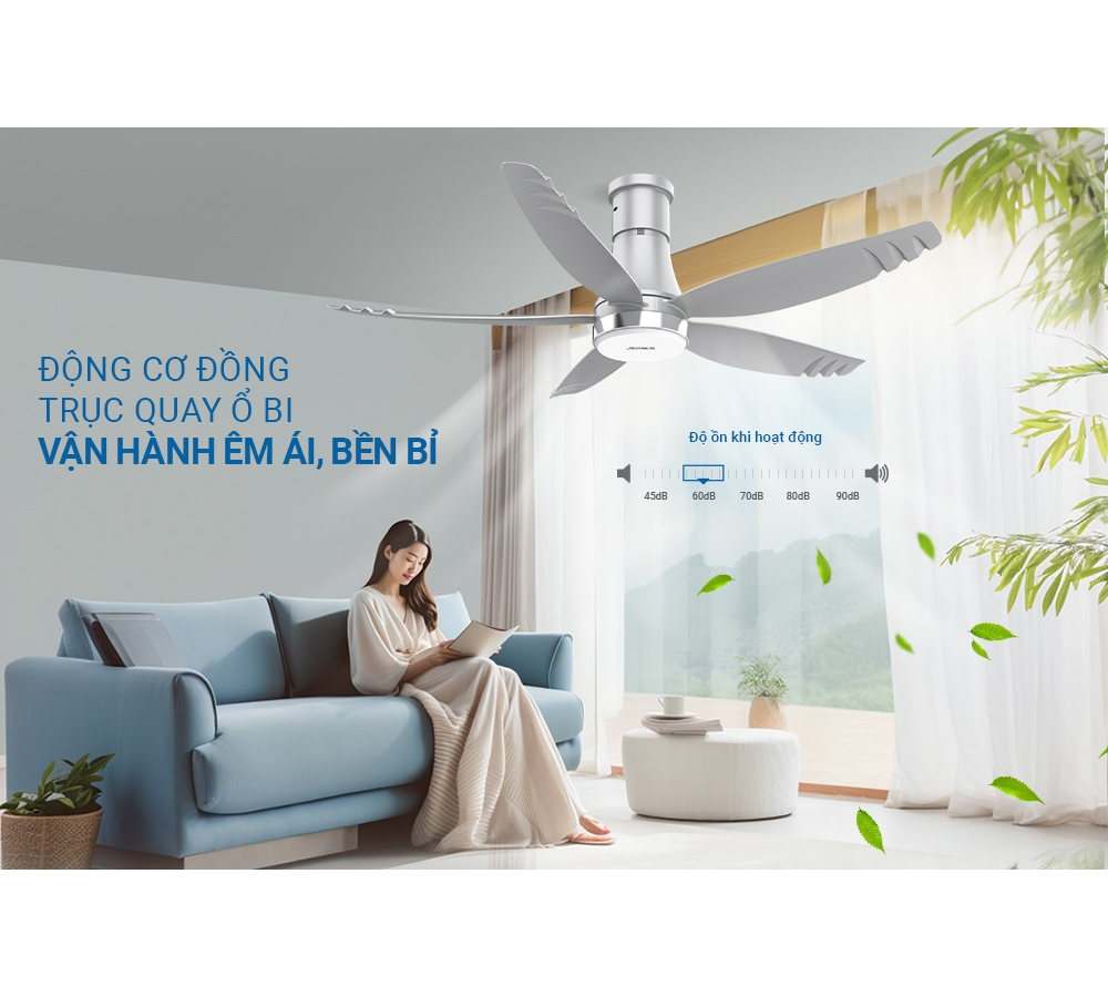 Quạt Trần 5 Cánh Có Đèn Sunhouse Apex APF7681G 4