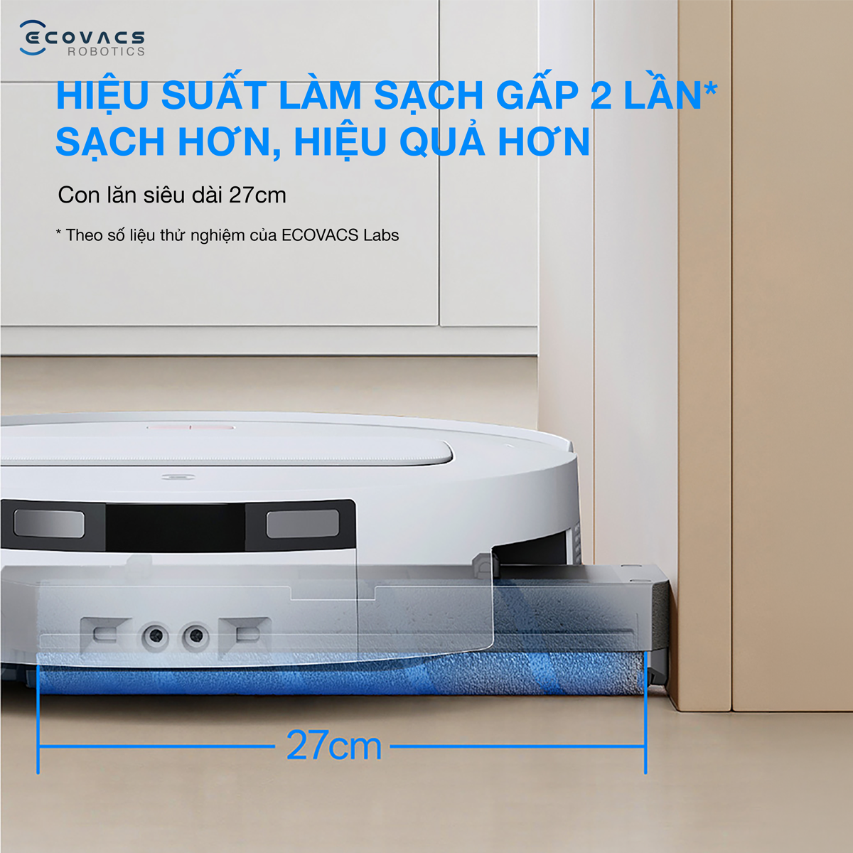 Robot Hút Bụi Lau Nhà Ecovacs T80 Max Omni White 13