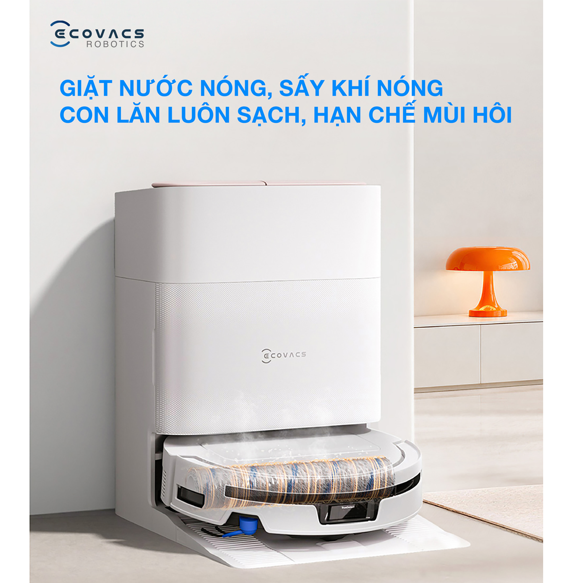 Robot Hút Bụi Lau Nhà Ecovacs T80 Max Omni White 14