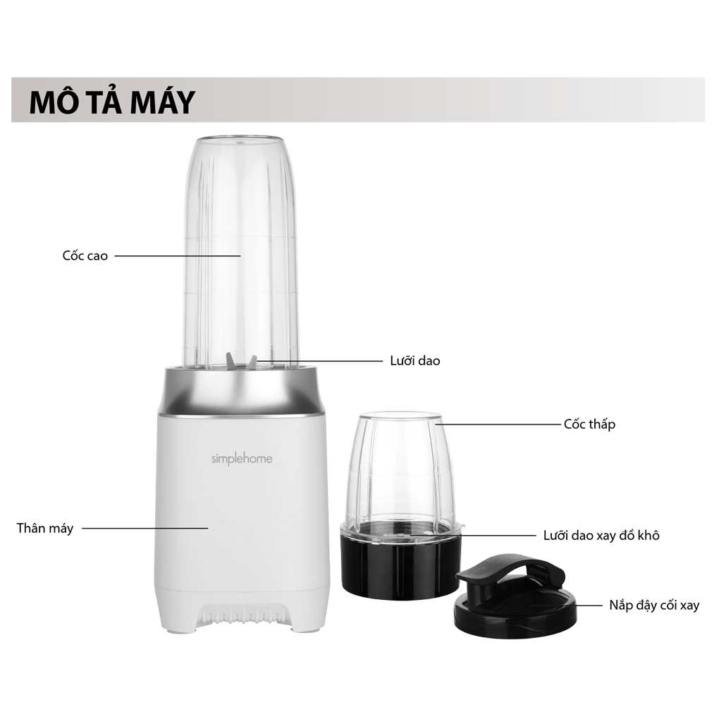 Máy Xay Sinh Tố Simplehome BBL217AB 7