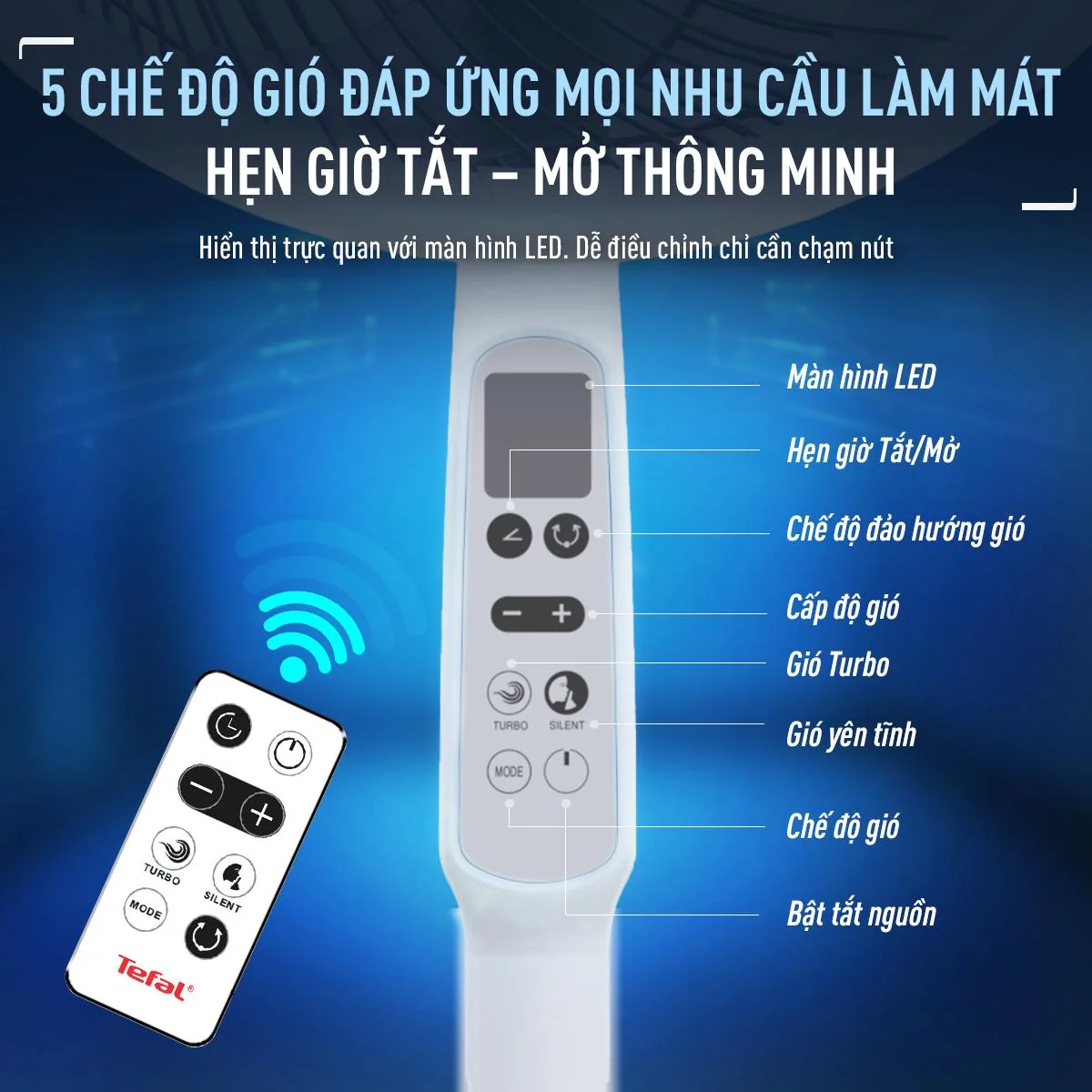 Quạt Đứng Có Remote Tefal Turbo Silence Extreme VH699690 - Trắng 11