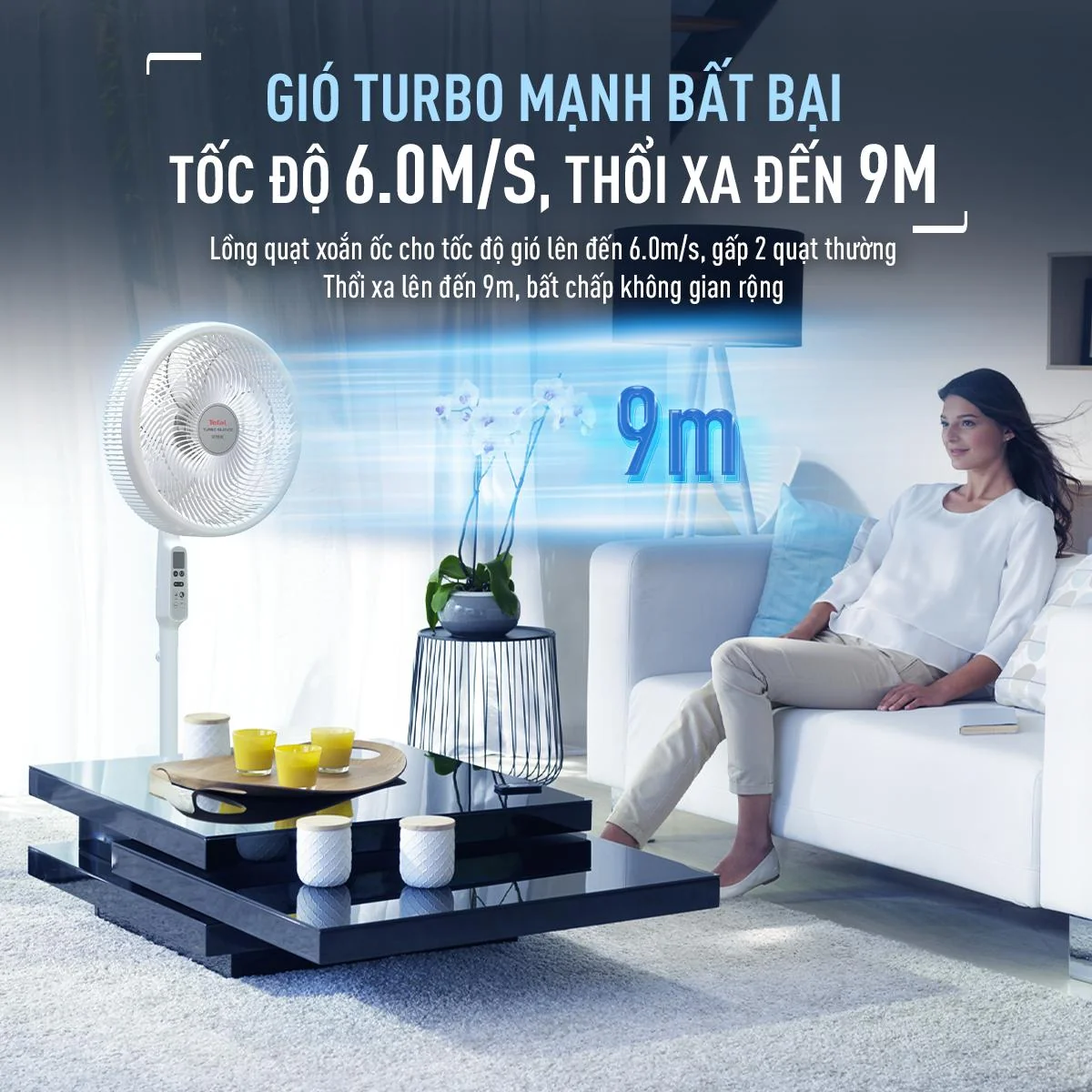 Quạt Đứng Có Remote Tefal Turbo Silence Extreme VH699690 - Trắng 7