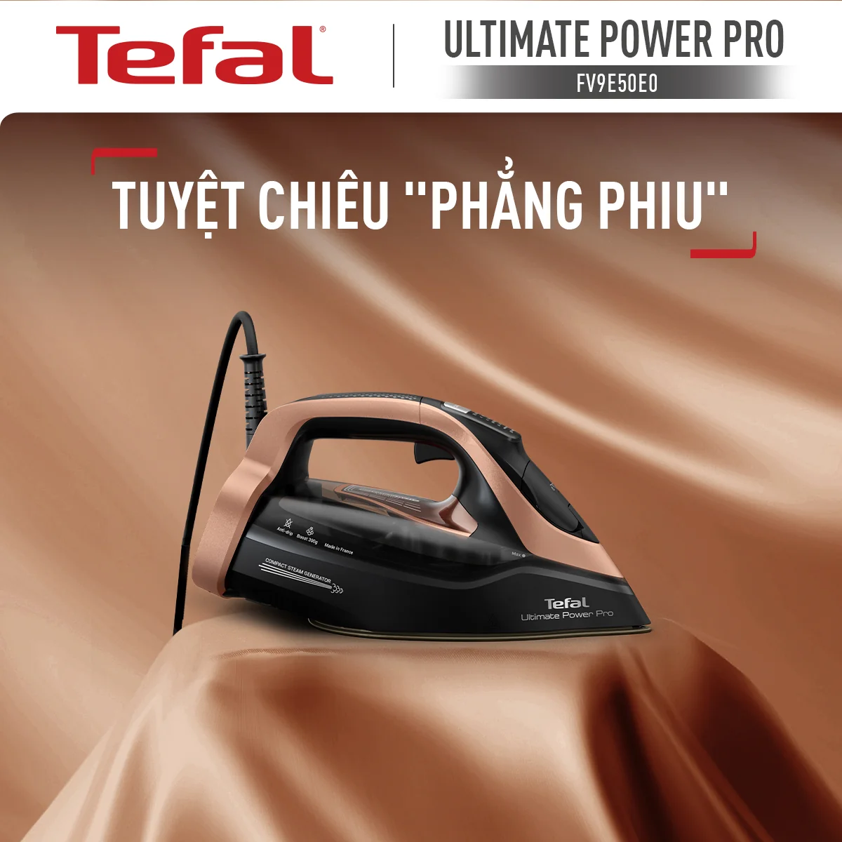 Bàn Ủi Hơi Nước Cao Cấp Tefal Ultimate Power Pro FV9E50E0 - Xuất Xứ Pháp 10