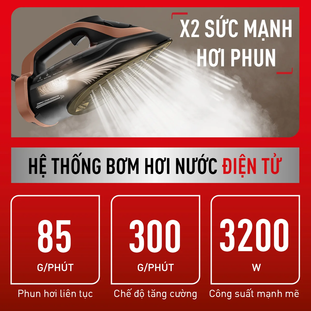 Bàn Ủi Hơi Nước Cao Cấp Tefal Ultimate Power Pro FV9E50E0 - Xuất Xứ Pháp 11