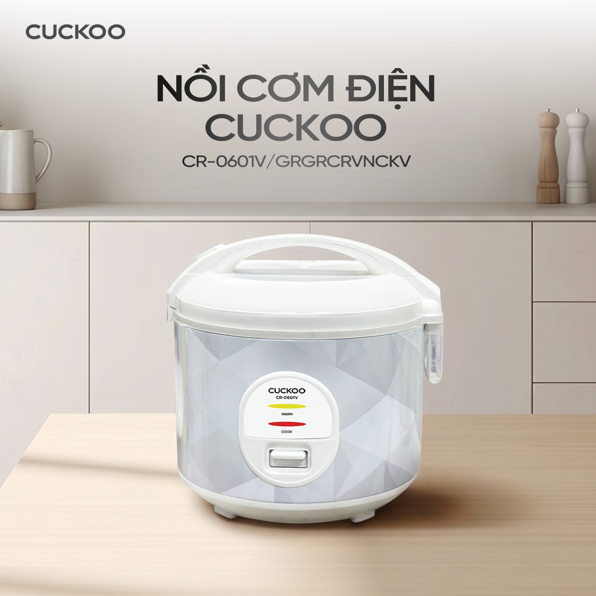 Nồi Cơm Điện Cuckoo CR-0601V/GRGRCRVNCKV Màu Xám 1.0 Lít 5