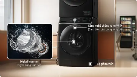 Máy Giặt Công Nghiệp Samsung Inverter 18 Kg WF18HG940CGVSV