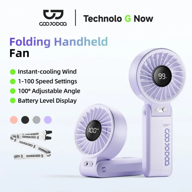 Quạt Cầm Tay Bằng Nhựa GOOJODOQ GFS003 4.5W (WHITE)