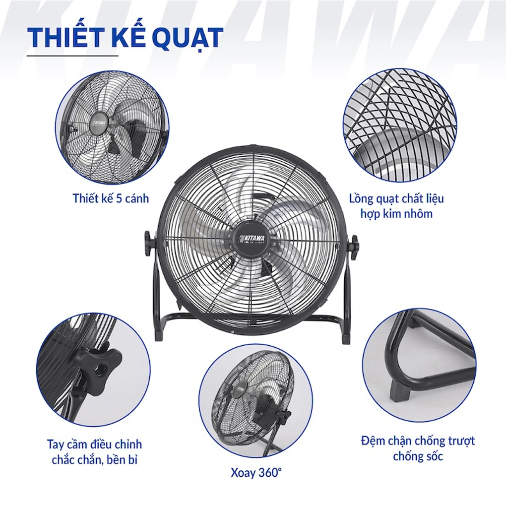 Quạt Chân Quỳ Năng Lượng Mặt Trời Kitawa 30W SF1.30 2