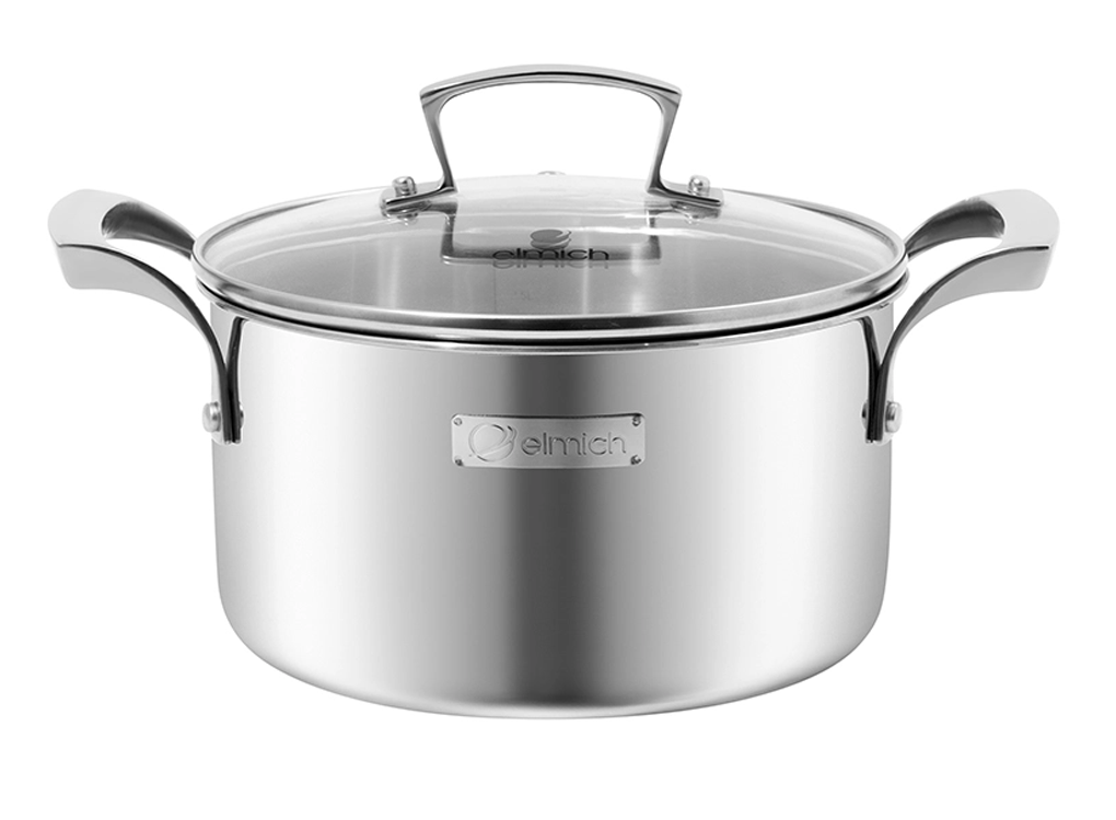 Bộ Nồi Inox Liền Khối Elmich Premium EL3100 Size 18,20,24 Quánh 16cm 1