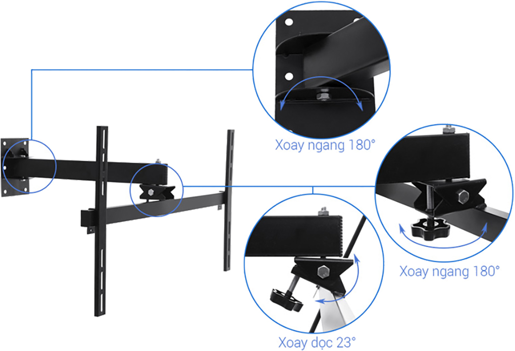 Khung Treo Xoay Tivi LED-LCD Cảnh Phong X7.4 37-63 1