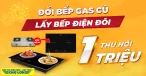Đổi bếp gas cũ lấy bếp điện đôi, tiết kiệm đến 1.000.000 vnđ