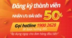 Đăng ký thành viên để nhận ưu đãi đến 50%