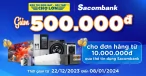 Giảm 500.000đ Đón Noel, Chào Năm Mới 2024 Cùng Sacombank