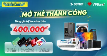 Mở thẻ VPBank nhận ngay Voucher đến 400.000đ
