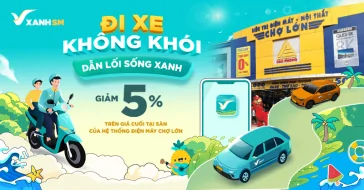 Điện Máy Chợ Lớn Ưu Đãi 5% Dành Cho Tài Xế Xanh SM