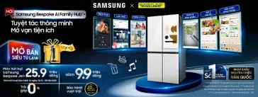 Mua Tủ Lạnh Samsung Bespoke Ai Family Hub Tặng Máy Hút Bụi Samsung Bespoke Jet+