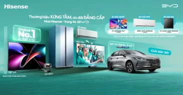 Thương hiệu xứng tầm, ưu đãi đẳng cấp - Mua Hisense trúng xe BYD