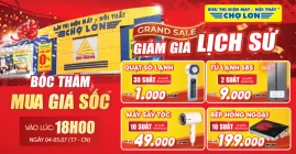 Chương Trình Grand Sale - Giảm Giá Lịch Sử, Tủ Lạnh Giá Chỉ 9K