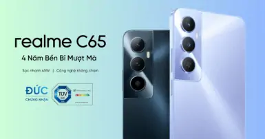 Realme C65 đạt chứng nhận TÜV SÜD, đảm bảo bền bỉ mượt mà trong 48 tháng