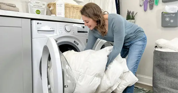 Mẹo giặt chăn ga gối nệm bằng máy giặt không bị nhăn, co rút