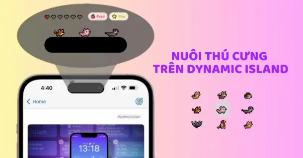 Hướng dẫn nuôi thú cưng trên Dynamic Island: cách xả stress cực thú vị, bạn đã thử chưa?