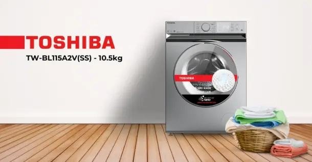 Đánh giá máy giặt Toshiba Inverter 10.5 kg TW-BL115A2V(SS) chi tiết