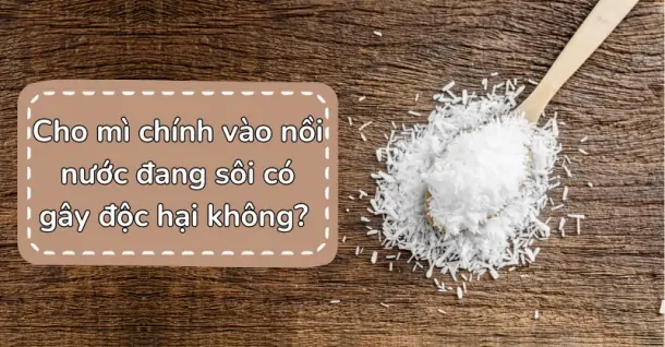 Cho mì chính vào nồi nước đang sôi có gây độc hại không?