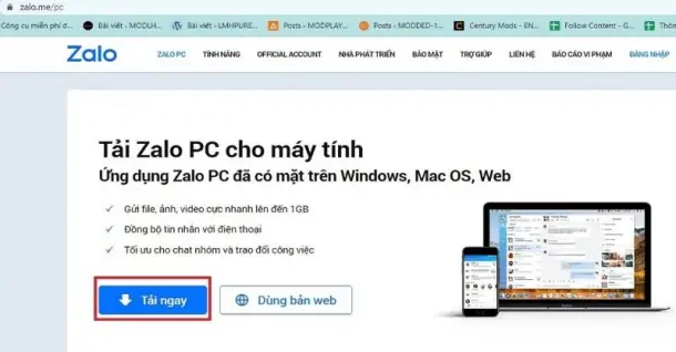 Cách tải Zalo về máy tính trên Windows, Macbook nhanh chóng