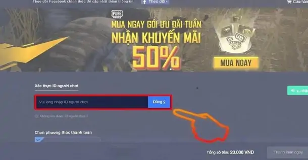 Cách nạp UC PUBG trên điện thoại đơn giản, an toàn, chiết khấu cao