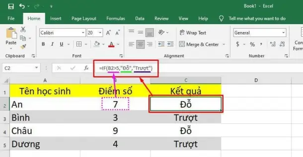 Hàm IF trong Excel: Công thức, cách sử dụng, ví dụ chi tiết