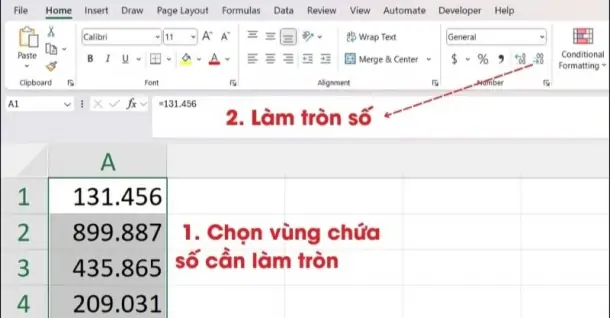 Hướng dẫn 11 cách làm tròn số trong Excel đơn giản, nhanh chóng