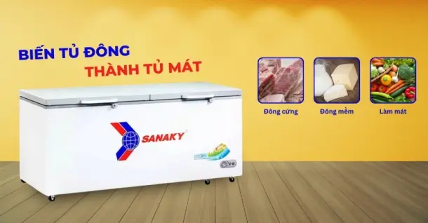 Cách biến tủ đông thành tủ mát với sản phẩm nhà Sanaky siêu đơn giản