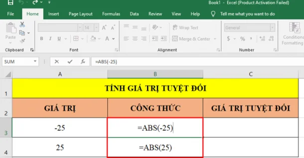 Cách dùng hàm ABS trong Excel tính giá trị tuyệt đối nhanh, có ví dụ