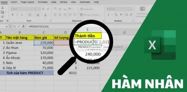 Hướng dẫn cách dùng hàm nhân trong Excel dễ hiểu nhất