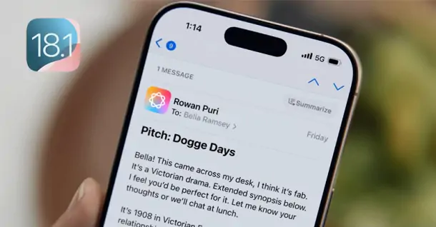 Hướng dẫn tóm tắt email trên iOS 18.1 với Apple Intelligence