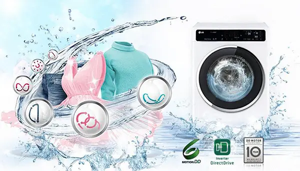 Tìm hiểu về công nghệ giặt 6 chuyền động trên máy giặt LG 