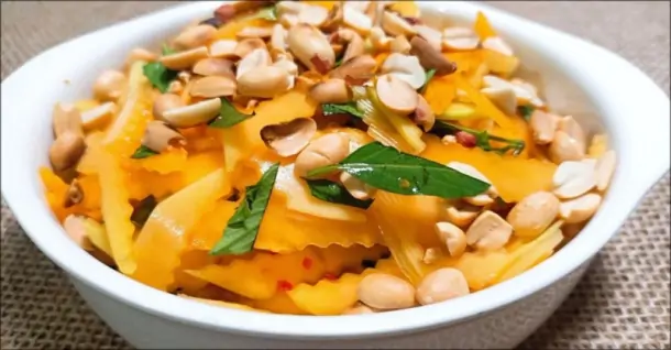 Cách làm gỏi đu đủ chay giòn ngon, thanh mát, dễ làm