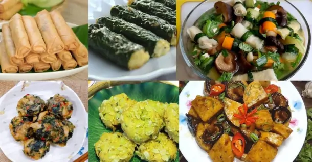 ​​Các món ăn từ chả chay đa dạng, đổi vị thực đơn chay mỗi ngày
