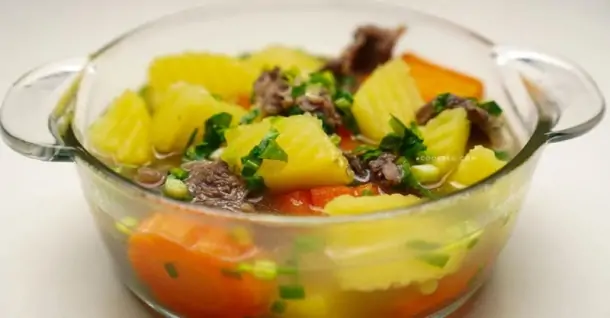 Cách nấu canh thịt bò khoai tây ngon mềm, nước dùng ngọt thanh